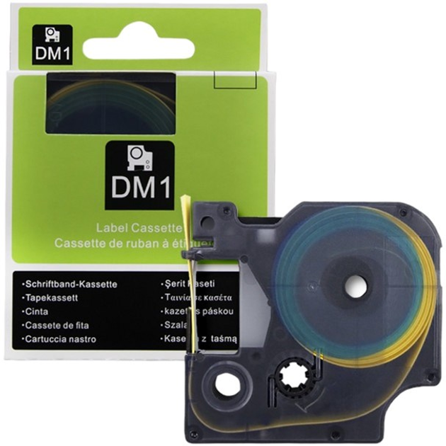 Термозбіжна стрічка Qoltec для принтерів Dymo D1/DM1 12 мм * 1.5 м (5901878502311) - зображення 1