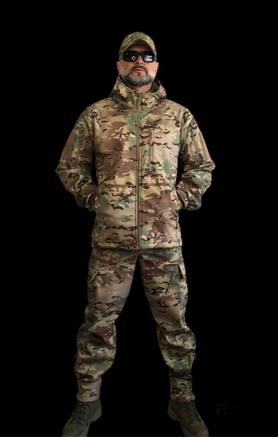 Тактичний костюм Soft Shell РУС ТАКТ мультикам 52 - зображення 2
