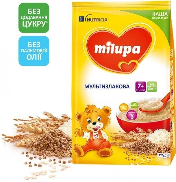 Безмолочна каша Milupa Мультизлакова 170 г - зображення 1
