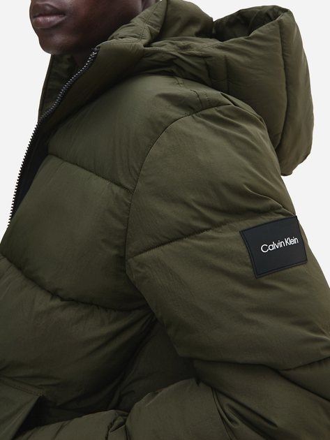 Kurtka zimowa męska pikowana Calvin Klein K10K110336-MRZ L Ciemnooliwkowa (8719856755935) - obraz 4