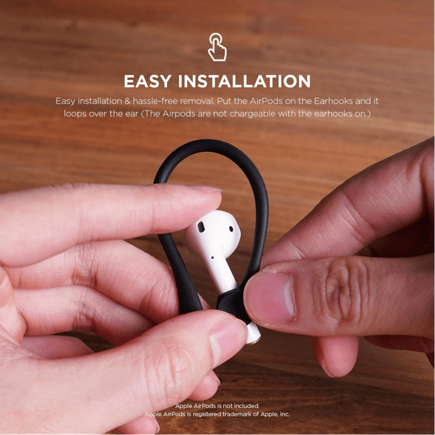 Тримач навушника Elago Earhook Black для Airpods (EAP-HOOKS-BK) - зображення 2