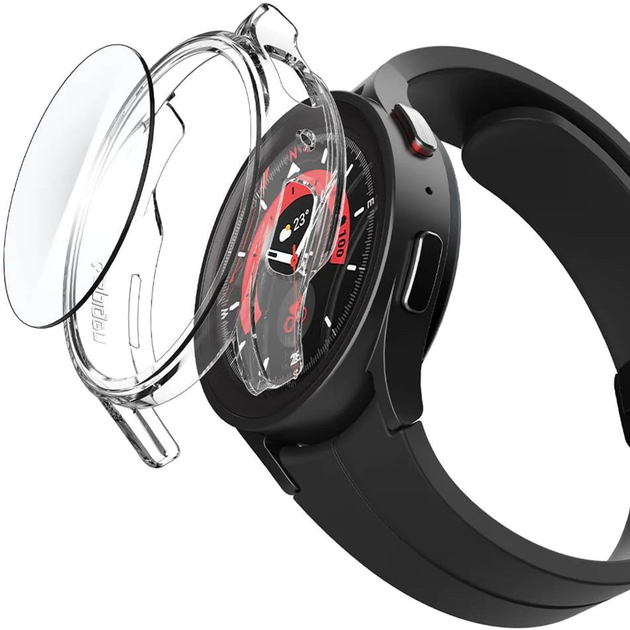 Чохол + захисне скло Spigen Thin Fit ACS05400 для Samsung Galaxy Watch 5 Pro 45 мм Transparent (8809811868258) - зображення 1