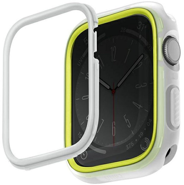 Etui Uniq Moduo do Apple Watch Series 4/5/6/7/8/SE/SE2 40-41 mm Limonka/Biały (8886463684405) - obraz 1