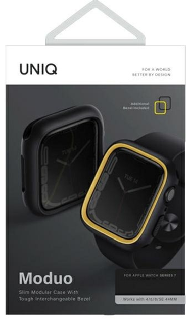 Etui Uniq Moduo do Apple Watch Series 4/5/6/7/8/SE/SE2 40-41 mm Czarny/Musztardowy (8886463680933) - obraz 3