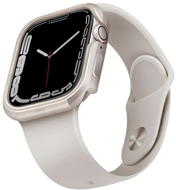 Etui Uniq Valencia do Apple Watch Series 4/5/6/7/8/SE/SE2 44-45 mm Starlight (8886463680063) - obraz 1