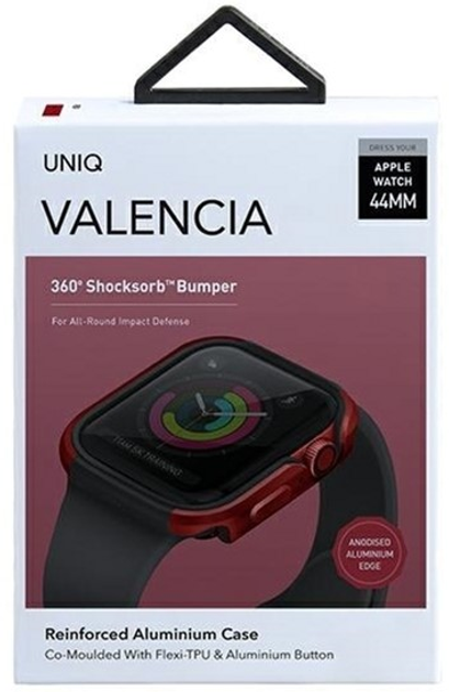 Etui Uniq Valencia do Apple Watch Series 4/5/6/SE 44 mm Czerwony (8886463675533) - obraz 2