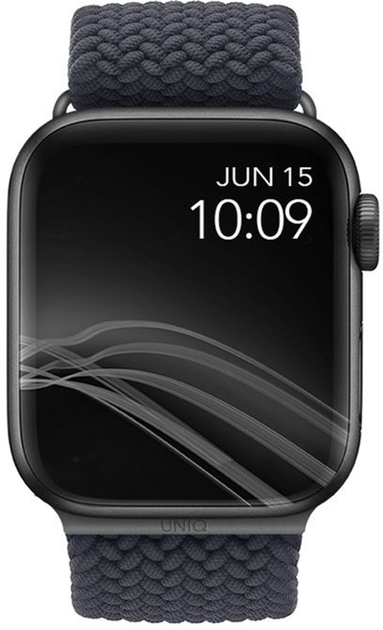 Ремінець Uniq Aspen Braided для Apple Watch Series 1/2/3/4/5/6/7/8/SE/SE2 38-41 мм Granite Grey (8886463676387) - зображення 1