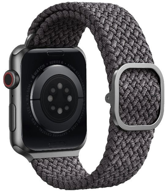 Pasek Uniq Aspen Braided do Apple Watch Series 1/2/3/4/5/6/7/8/SE/SE2 42-45 mm Szary (8886463679494) - obraz 3