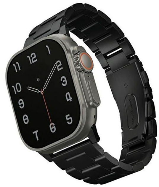 Pasek Uniq Osta Stainless Steel do Apple Watch Series 1/2/3/4/5/6/7/8/SE/SE2/Ultra 42-49 mm Czarny (8886463684634) - obraz 1