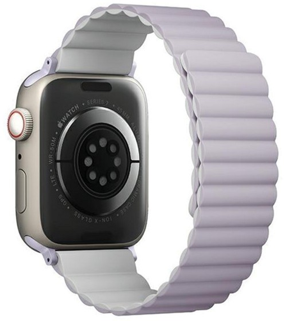 Pasek Uniq Revix Reversible Magnetic do Apple Watch Series 1/2/3/4/5/6/7/8/SE/SE2 38-41 mm Lilak-biały (8886463680780) - obraz 2