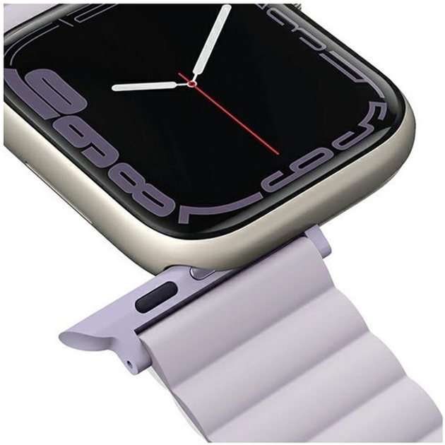Pasek Uniq Revix Reversible Magnetic do Apple Watch Series 1/2/3/4/5/6/7/8/SE/SE2 38-41 mm Lilak-biały (8886463680780) - obraz 5