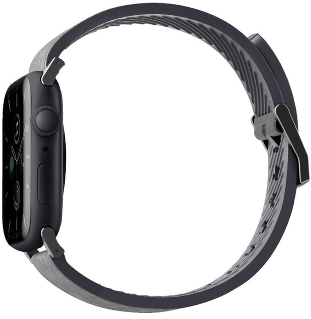 Pasek Uniq Straden Leather Hybrid Strap do Apple Watch Series 1/2/3/4/5/6/7/8/SE/SE2/Ultra 42-49 mm Szary (8886463679623) - obraz 2