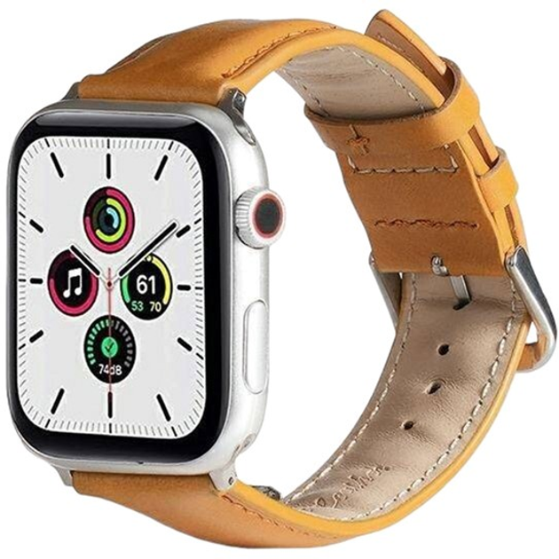 Ремінець Beline Leather для Apple Watch Series 1/2/3/4/5/6/7/8/SE/SE2/Ultra 42-49 мм Light Brown (5904422919993) - зображення 2