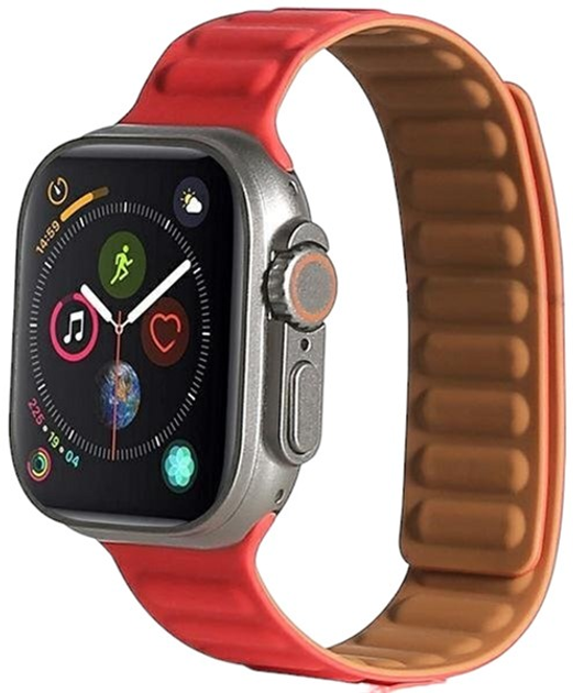 Ремінець Beline Magnetic для Apple Watch Series 1/2/3/4/5/6/7/8/SE/SE2/Ultra 42-49 мм Red (5905359812135) - зображення 1