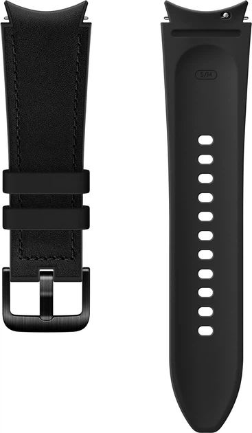 Pasek Samsung Hybrid Leather Band (S/M) ET-SHR88SBEGEU do Galaxy Watch 4 20 mm Czarny (8806092658349) - obraz 4