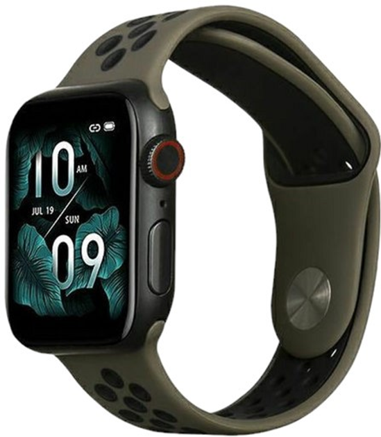 Ремінець Beline Sport Silicone для Apple Watch Series 1/2/3/4/5/6/7/8/SE/SE2 38-41 мм Brown-Black (5904422919863) - зображення 1