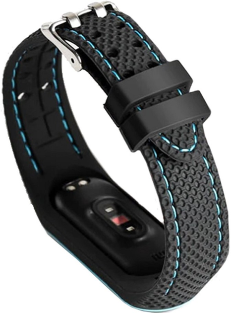 Ремінець Beline Sport для Xiaomi Mi Band 3/4 Black/Blue (5905359814245) - зображення 3