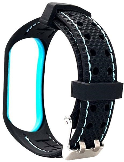 Ремінець Beline Sport для Xiaomi Mi Band 3/4 Black/Blue (5905359814245) - зображення 4