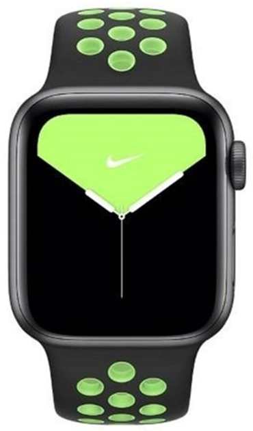 Pasek Apple Nike Sport Brand MXQW2FE/A do Apple Watch Series 1/2/3/4/5/6/7/8/SE/SE 2 38-41 mm Czarno-limonkowy (190199572959) - obraz 2