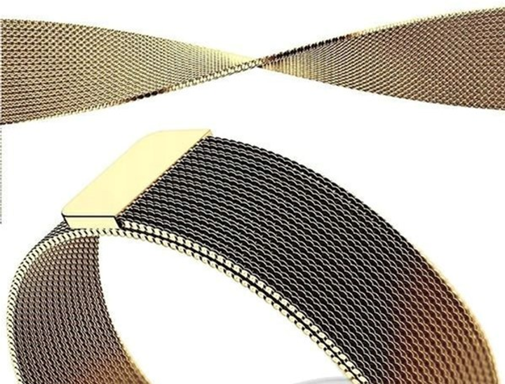 Pasek Mercury Mesh do Apple Watch Series 1/2/3/4/5/6/7/8/SE/SE2 38-41 mm Złoty (8809724801496) - obraz 3