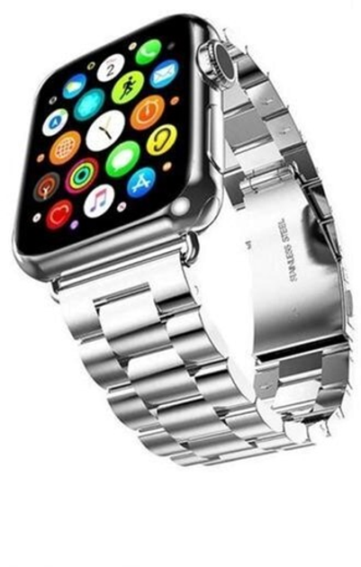 Pasek Mercury Metal do Apple Watch Series 1/2/3/4/5/6/7/8/SE/SE2 38-41 mm Srebrny (8809724801458) - obraz 1