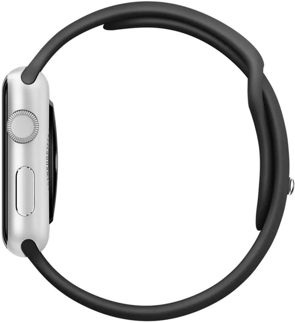 Ремінець Mercury Silicon для Apple Watch Series 1/2/3/4/5/6/7/8/SE/SE2/Ultra 42-45 мм Black (8809724801762) - зображення 2
