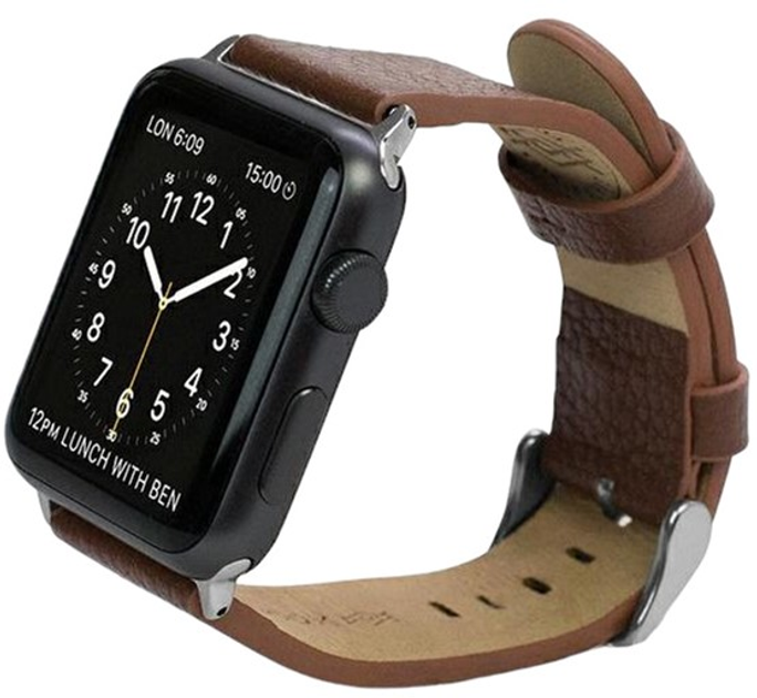Pasek X-Doria Lux 23819 do Apple Watch Series 1/2/3/4/5/6/7/8/SE/SE2/Ultra 42-45 mm Brązowy (6950941439671) - obraz 2