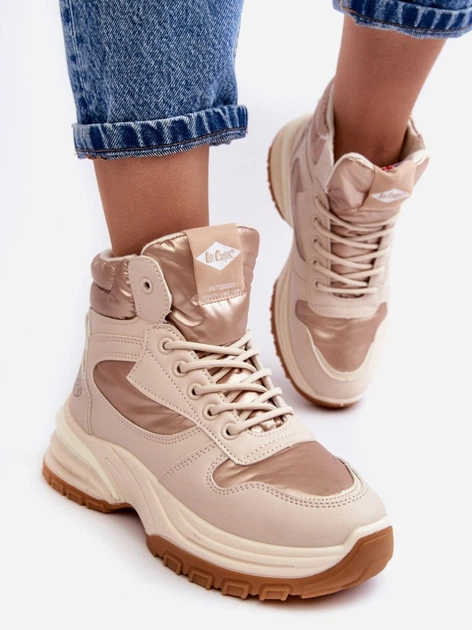 Śniegowce damskie niskie Lee Cooper LCJ-23-44-1972L 40 Beżowe (5904292124756) - obraz 8