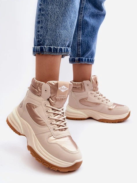 Śniegowce damskie niskie Lee Cooper LCJ-23-44-1972L 41 Beżowe (5904292124763) - obraz 7