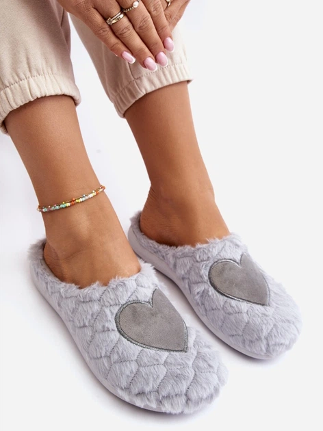 Kapcie damskie ciepłe Inblu EC000099 40 Szare (5905677966619) - obraz 7