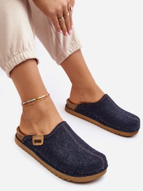 Жіночі домашні капці із закритим носком Inblu DJ000010 37 Сині (5905677966282) - зображення 7