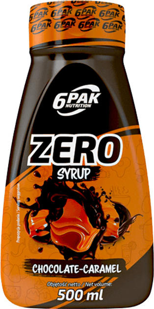 Syrup 6PAK Nutrition Syrup Zero 500 ml Czekoladowo-Karmelowy (5902811810272) - obraz 1
