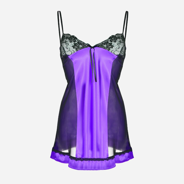 Sukienka erotyczna damska DKaren Slip Roxy XS Fioletowa (5902686592709) - obraz 1