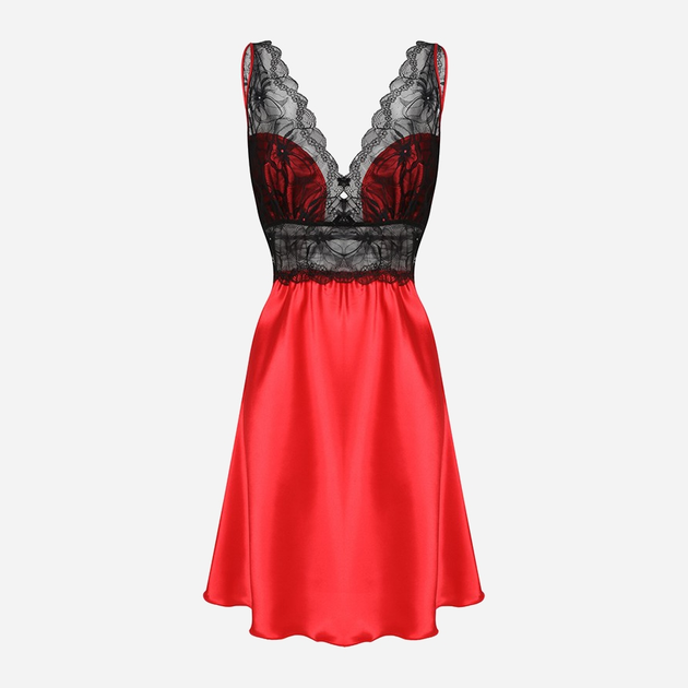 Koszula nocna damska DKaren Slip Sara S Czerwona (5903251379381) - obraz 3