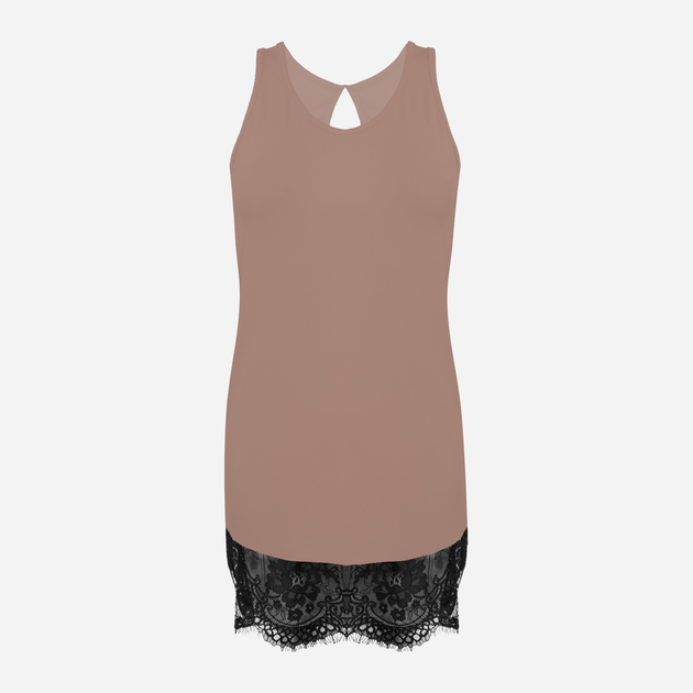 Нічна сорочка жіноча DKaren Slip Taylor L Капучіно (5903251377363) - зображення 1