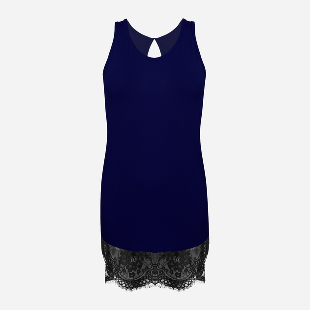 Нічна сорочка жіноча DKaren Slip Taylor M Темно-синя (5903251377295) - зображення 1