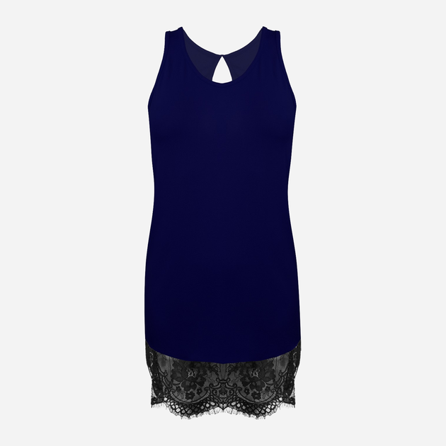Нічна сорочка жіноча DKaren Slip Taylor S Темно-синя (5903251377288) - зображення 1