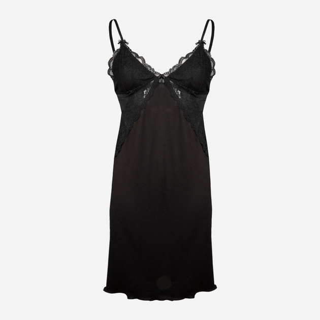 Koszula nocna damska z koronką DKaren Slip Zuwena XS Czarna (5903251468627) - obraz 3