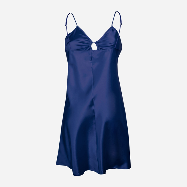 Koszula nocna damska satynowa DKaren Slip Kamaria XS Ciemnoniebieska (5903251468689) - obraz 4