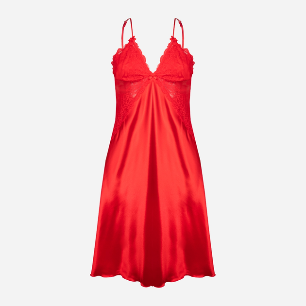 Koszula nocna damska z koronką DKaren Slip Alika XS Czerwona (5903251468382) - obraz 4