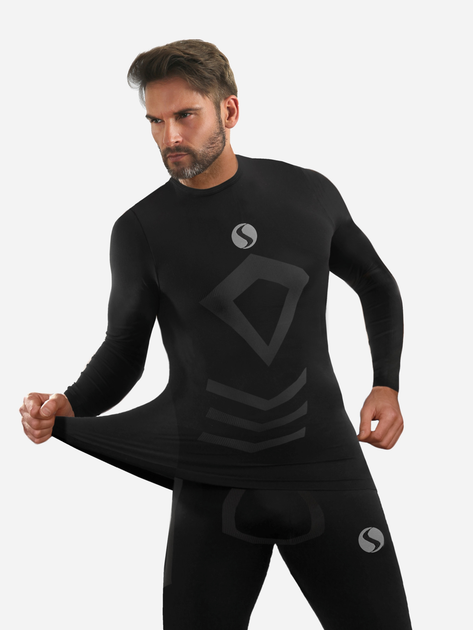 Koszulka męska termiczna długi rękaw Sesto Senso CL40 S/M Czarna (5904280038096) - obraz 2