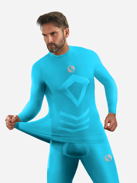 Koszulka męska termiczna długi rękaw Sesto Senso CL40 L/XL Niebieska (5904280038010) - obraz 2
