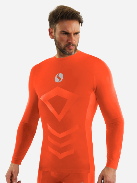 Koszulka męska termiczna długi rękaw Sesto Senso CL40 S/M Pomarańczowa (5904280038126) - obraz 1