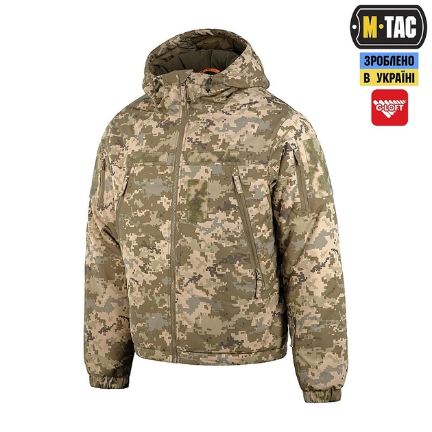 M-tac комплек зимний форма куртка, штаны с тактическими наколенниками, термобельё, берцы пиксель XL - изображение 2