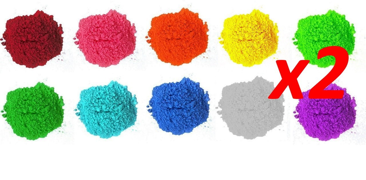 Фарба Холі Holi Fest набір 20 пакетів пакети 50 грам 10 кольорів ...