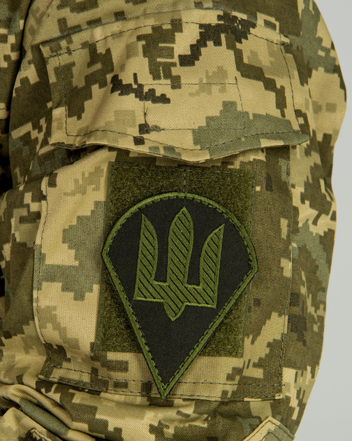 Шеврон, нарукавна емблема - Тризуб крапля 79-а бригада, на липучці колір оливковий - зображення 2