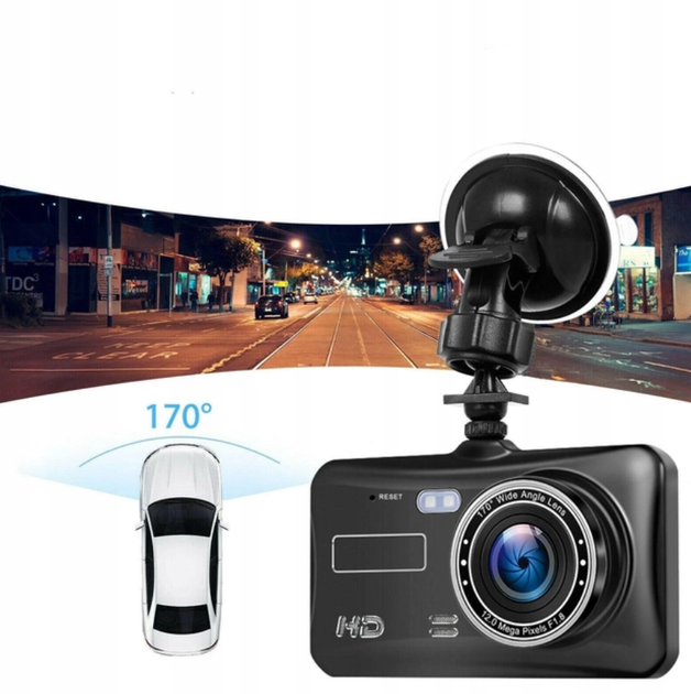 Автомобильный Видеорегистратор DVR A10 4" Full HD YP71 с Выносной Авто Камерой Заднего Вида 4-дюймовым Экраном Дисплеем (602307141) - изображение 2