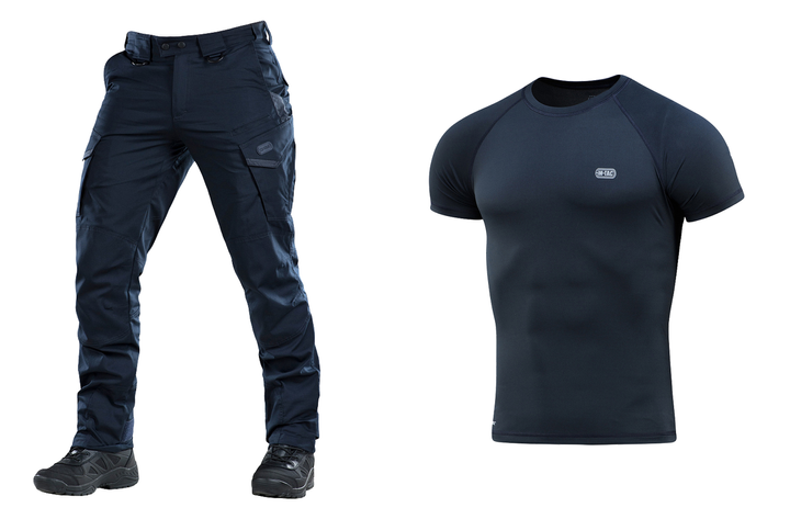M-tac комплект футболка тренерувальна штани тактичні зі вставними наколінниками XL - зображення 1