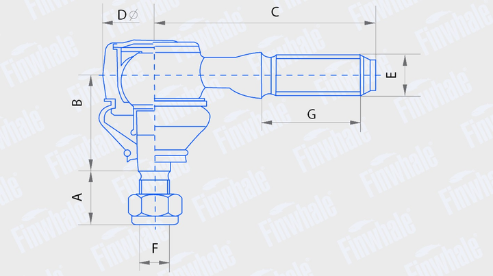 Наконечник рулевой тяги ВАЗ 2101 наружный Finwhale FJ414 - изображение 2