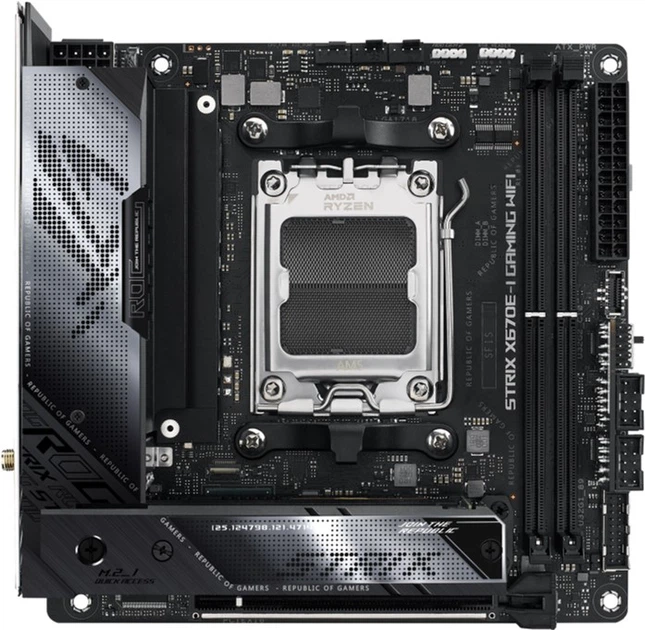 Płyta główna Asus ROG STRIX X670E-I GAMING WIFI (sAM5, AMD X670, PCI-Ex16) - Zdjęcie 1 Płyta główna Asus ROG STRIX X670E-I GAMING WIFI (sAM5, AMD X670, PCI-Ex16) - obraz 1